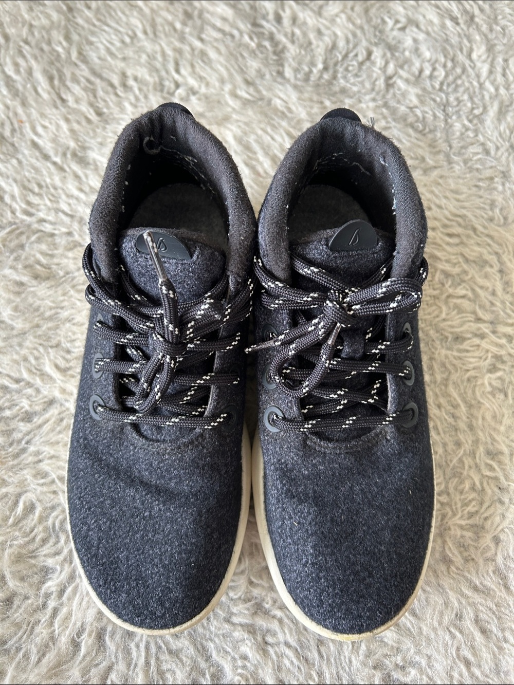 allbirds Women's Wool Runners — Black with Cream Soles